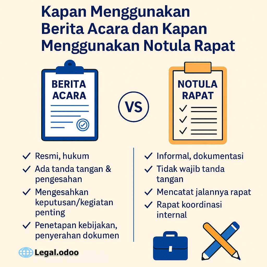 Kapan Harus Menggunakan Berita Acara dan Kapan Menggunakan Notula Rapat?